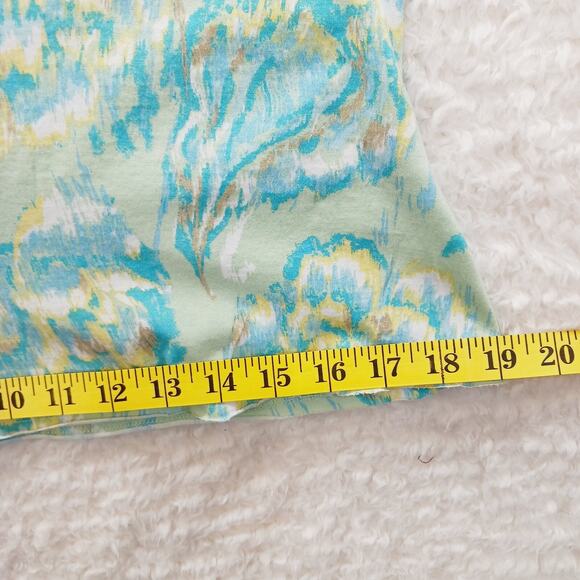 T-Shirt J Jill Size PM Fitted Pina Cotton Abstract Floral Boho Bloomcore Office - Picture 8 of 12